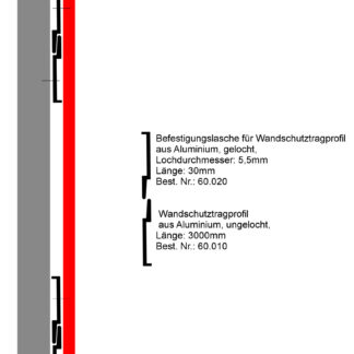 Alu-Wandschutz-Tragprofil