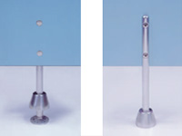 Trennwandstütze 150mm mit Edelstahl-Abdeckrosette (Best.-Nr. 13104)
