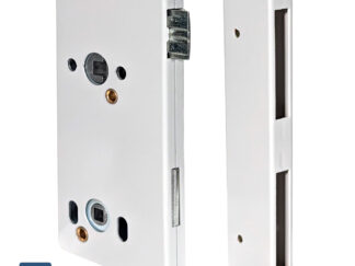 Aufschraubschloß für WC, pulverbeschichtet, li/re, mit/ohne Gegenkasten